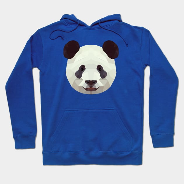 Cute Panda Low Poly | Geometric Hoodie by kareemelk